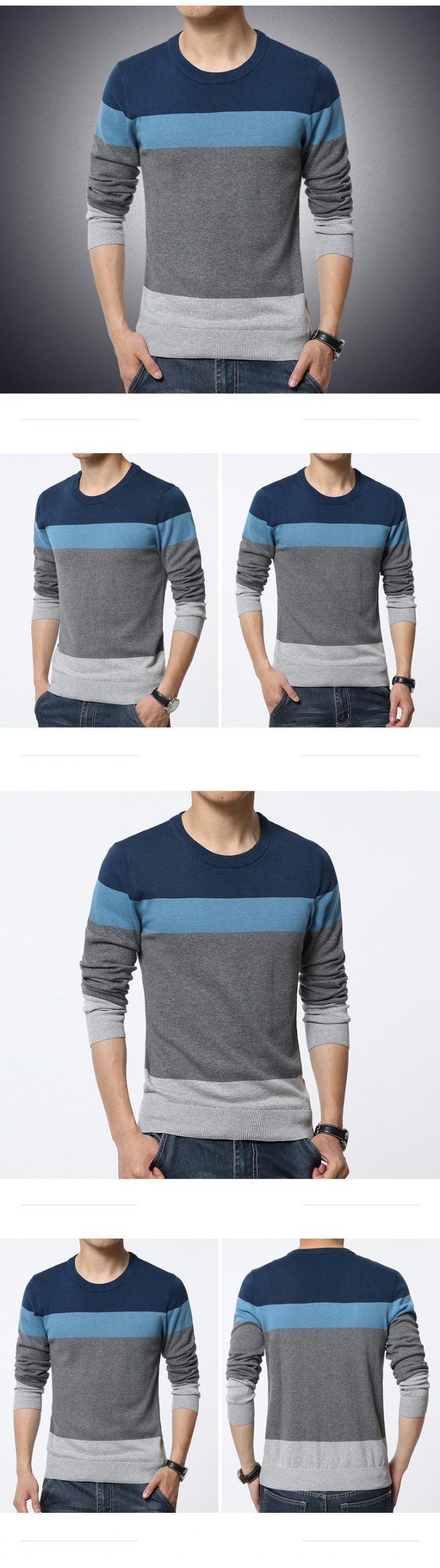 Men’s Casual Style Striped Sweater